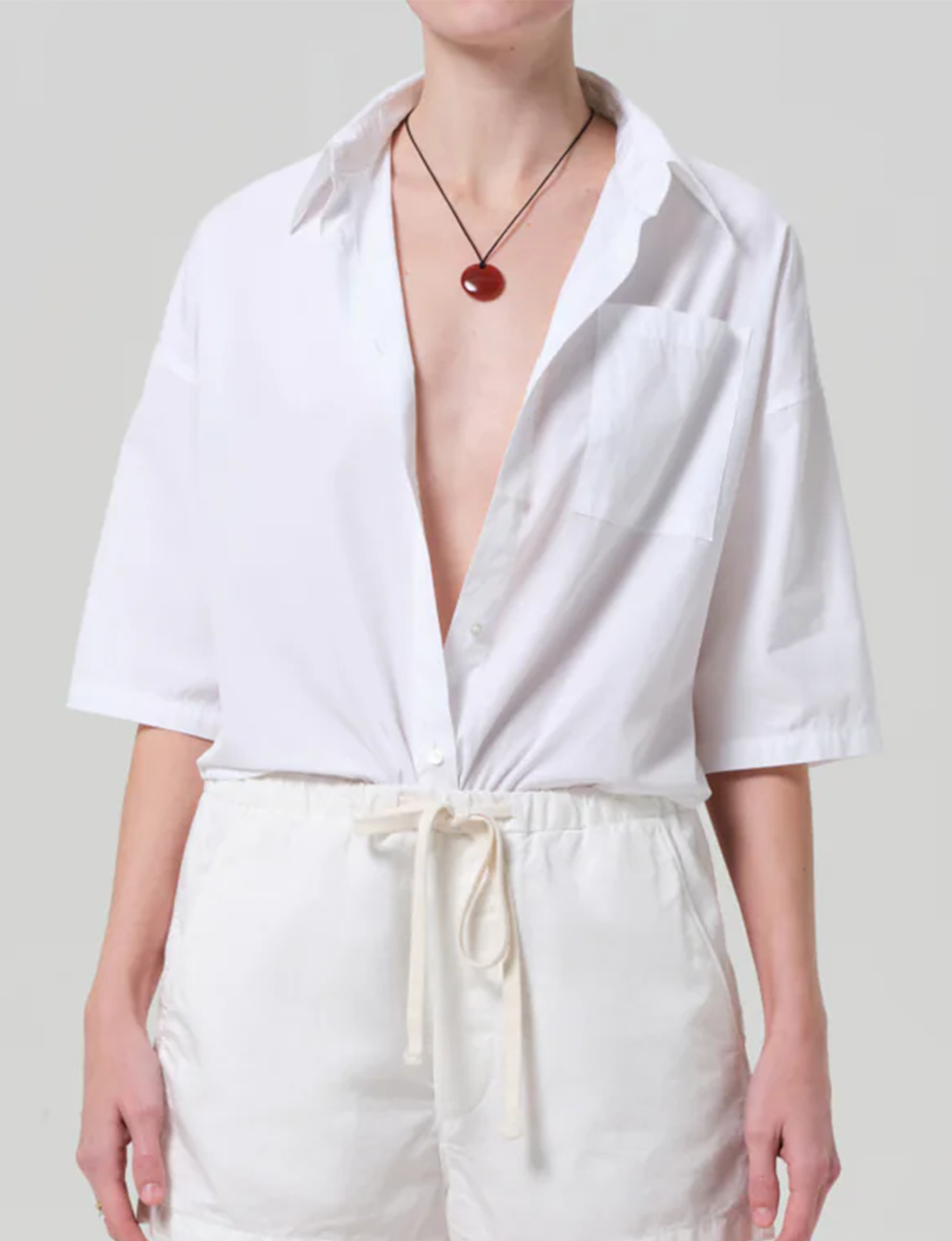 Frances Button Up, Optic White