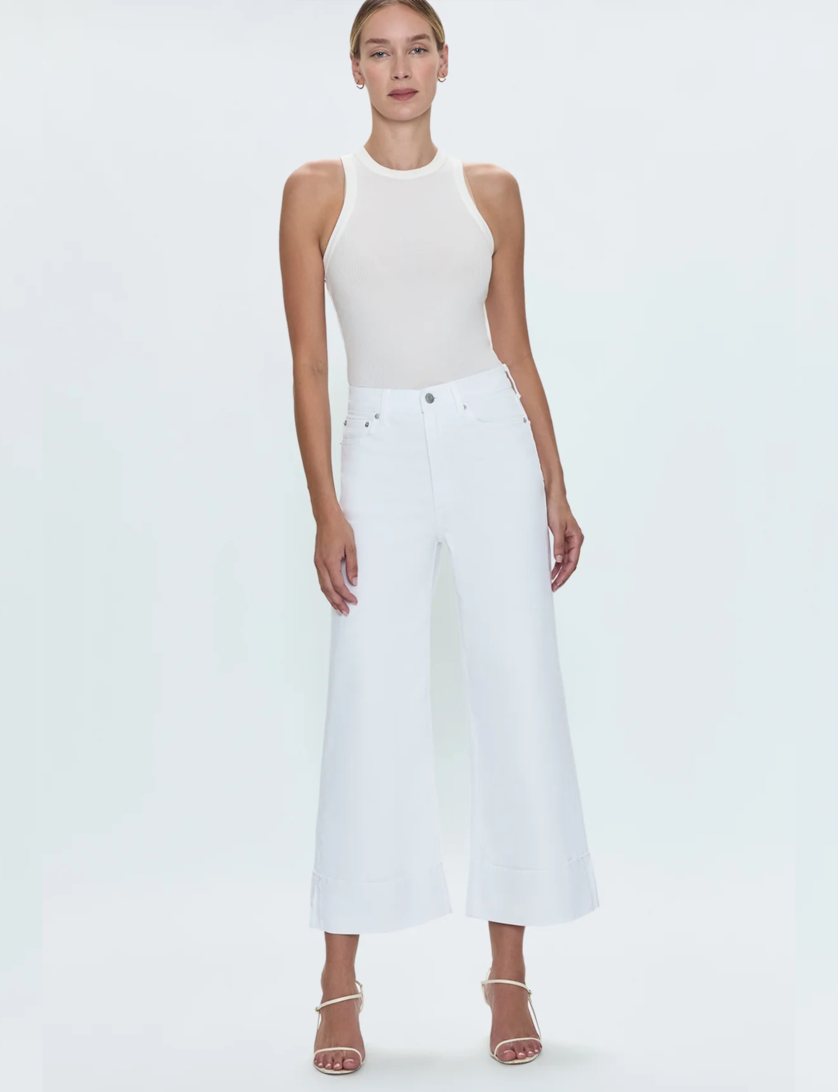 Lana Crop Wide Leg, Vivid White