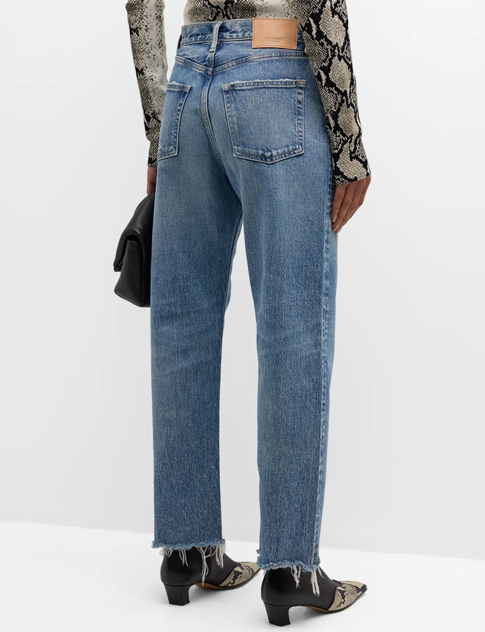 Mabel Cropped Wide Straight, Blue