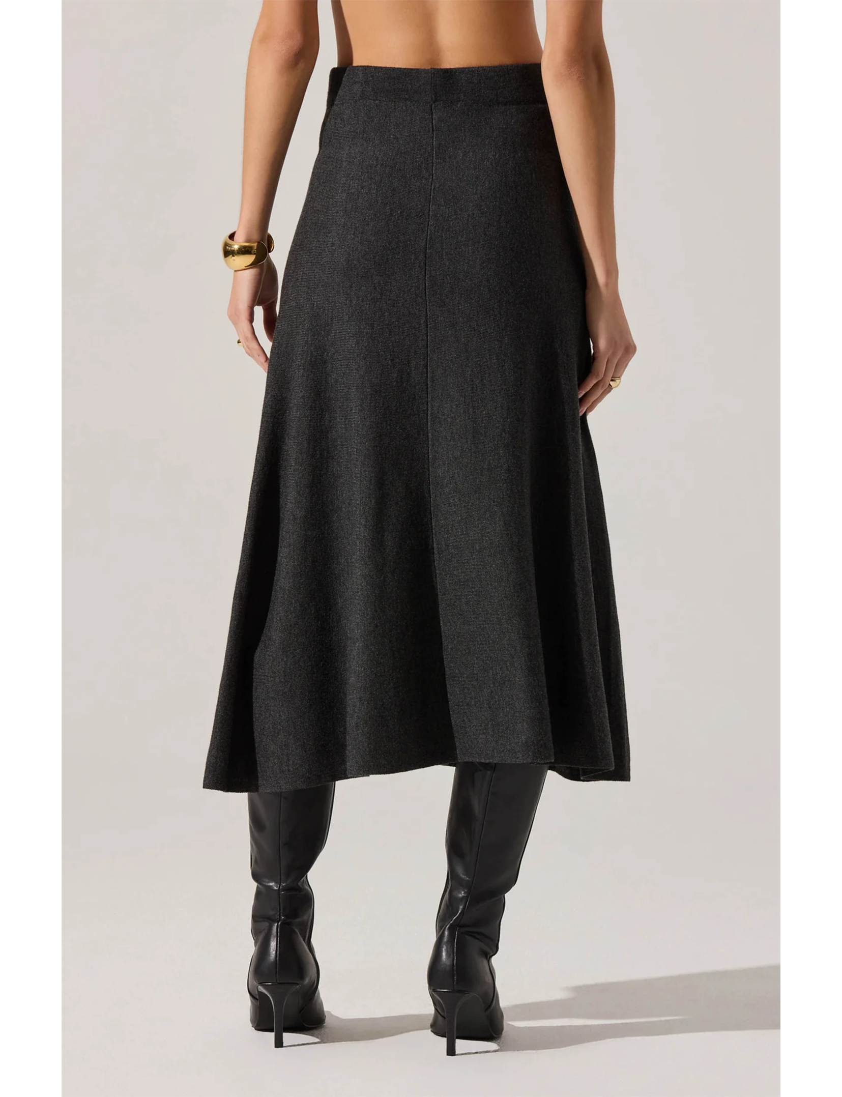 Deora Sweater Skirt, Charcoal
