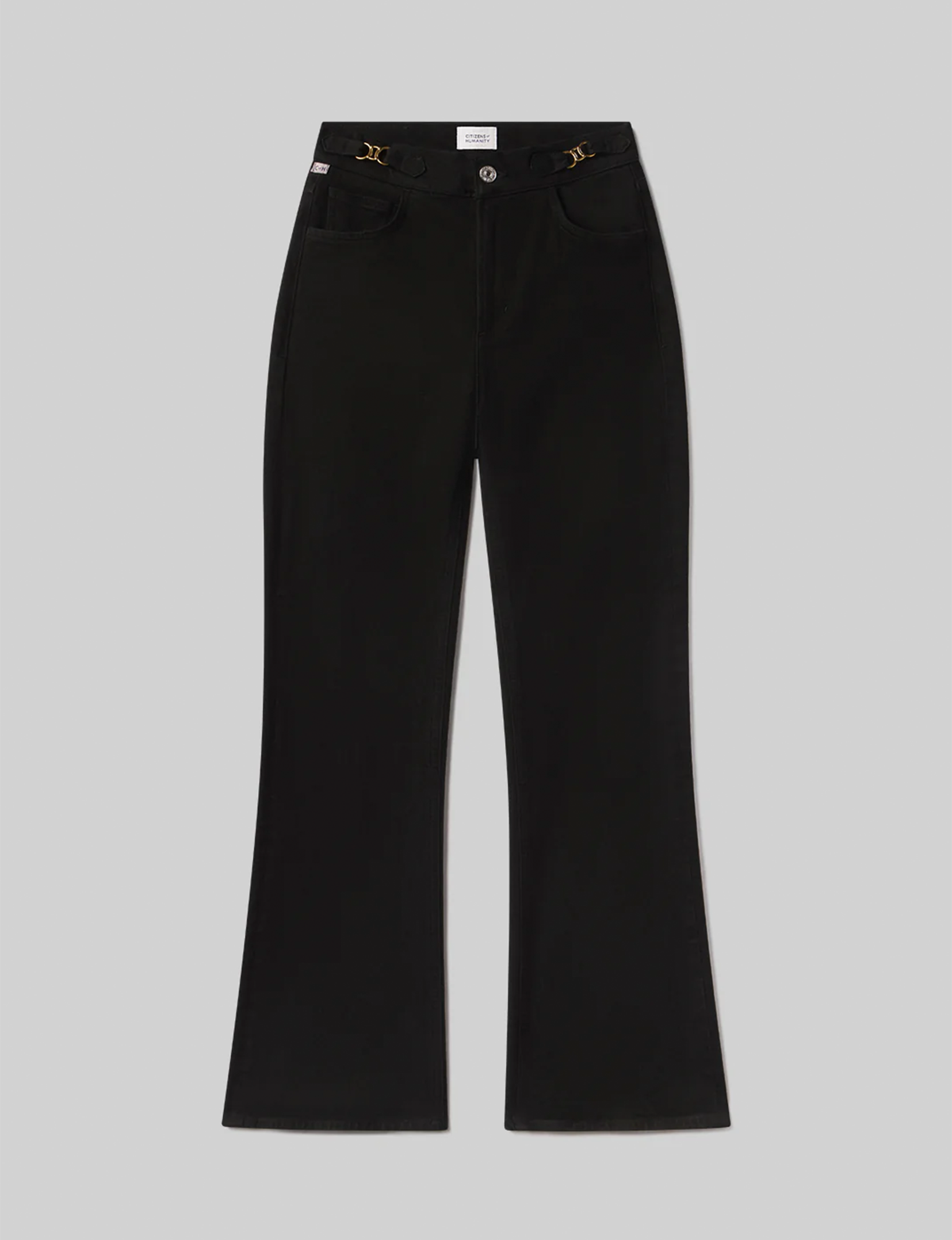 Horsebit Flare, Rich Black