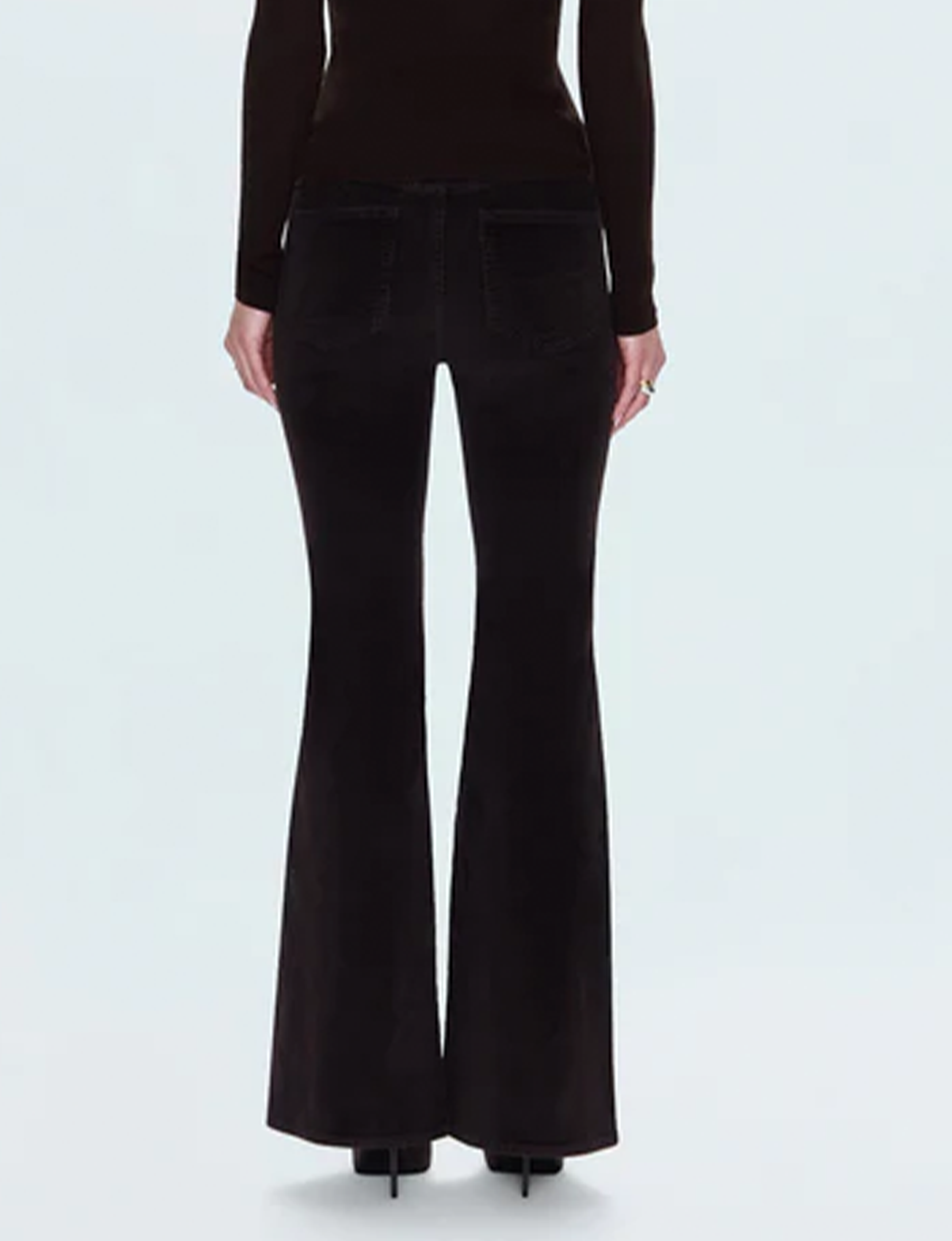 Kinsley Corduroy Mid-Rise Ultra Flare, Mocha