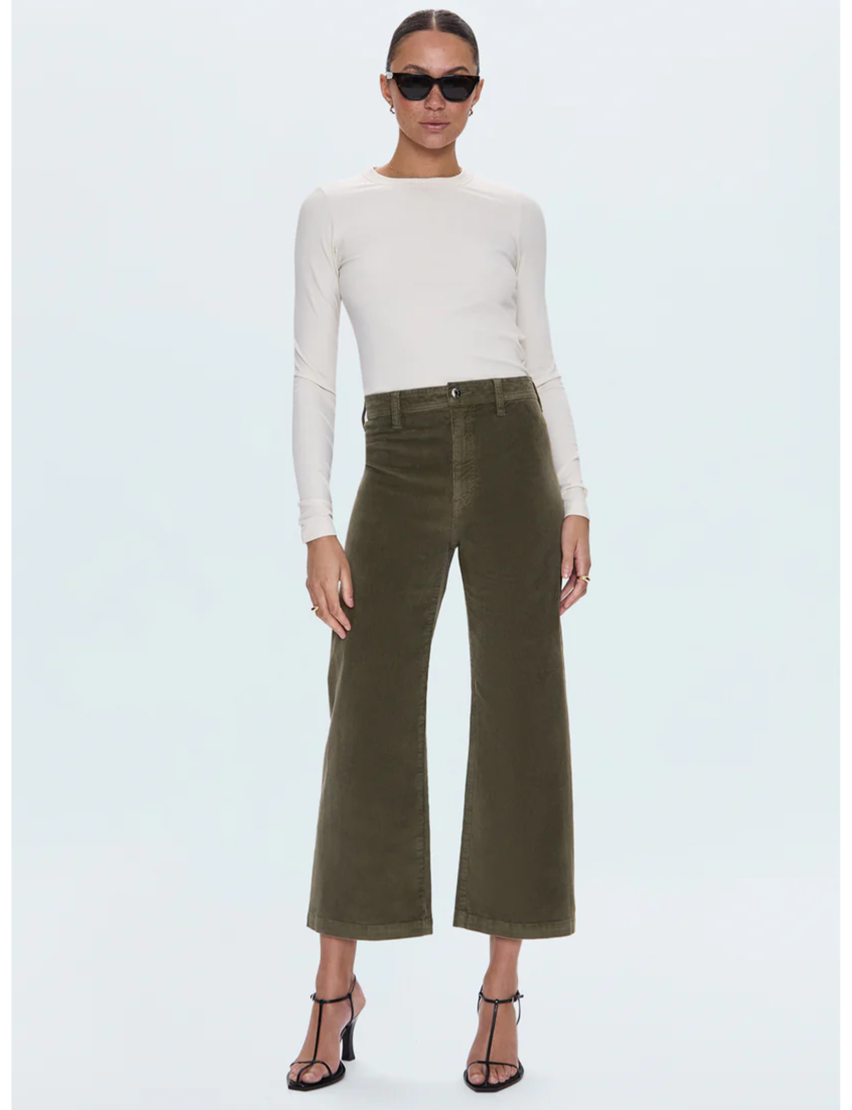 Penny High Rise Wide Leg Crop, Sequoia