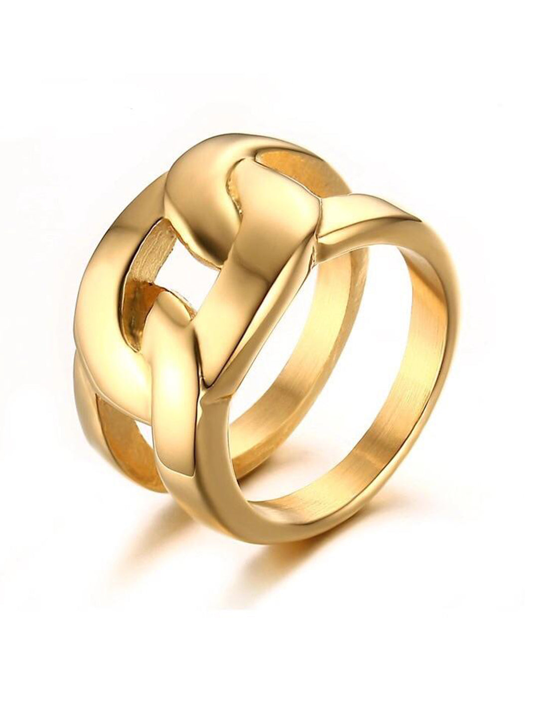 Mika Oversize Chain Ring, Gold