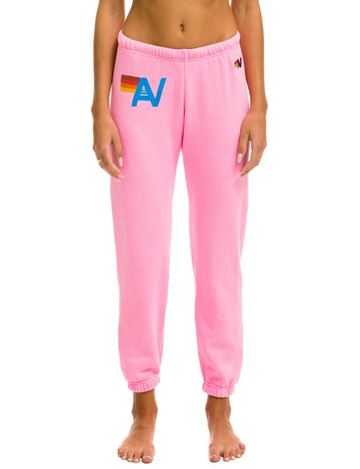 Logo Sweatpants, Neon Pink