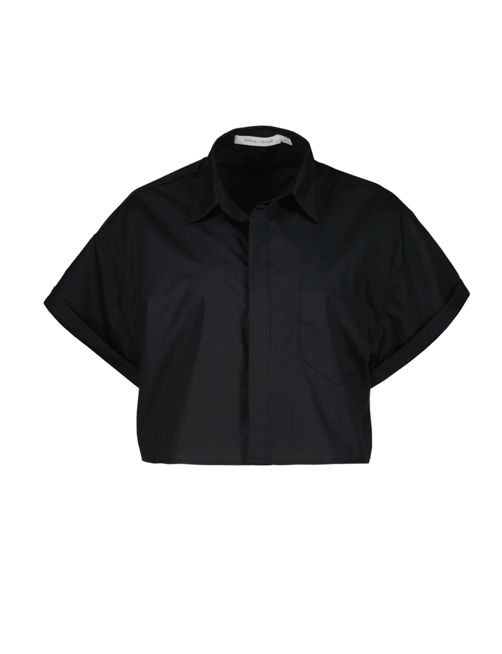 Shorty Poplin Shirt, Black