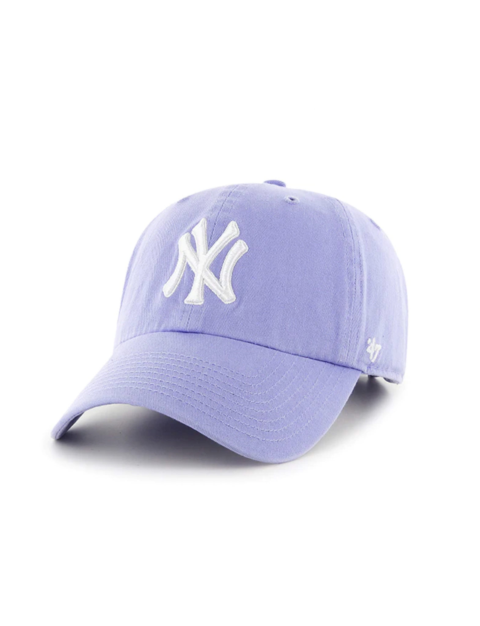 NY Yankees Basic Ball Cap, Lavender/White