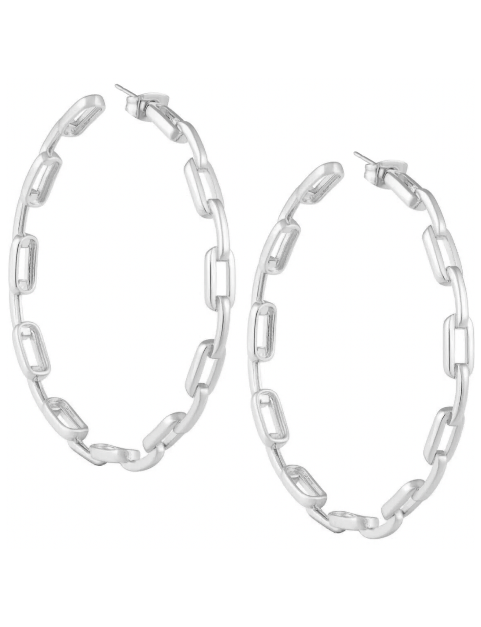 Kaye Link Hoops, Silver