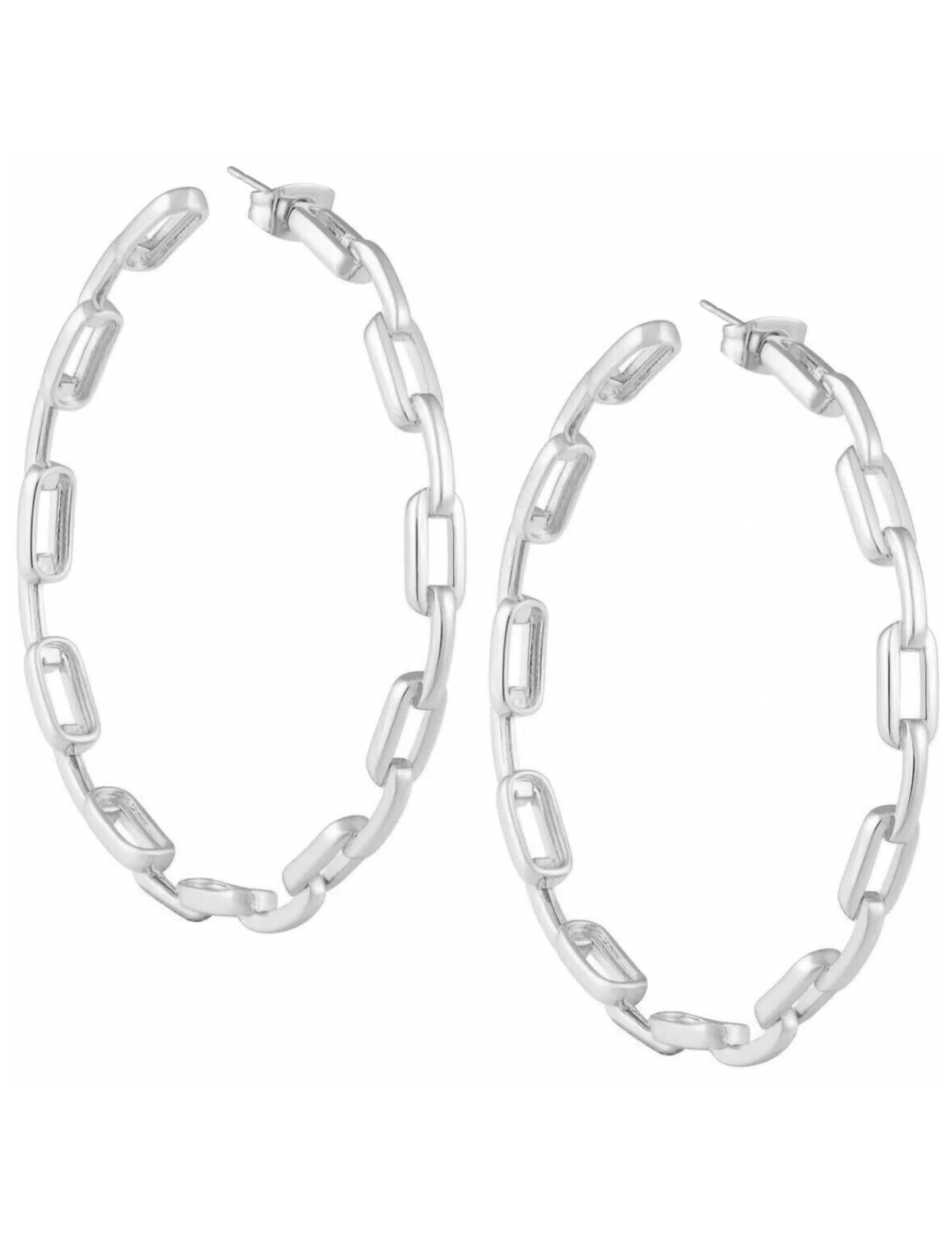 Kaye Link Hoops, Silver