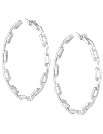 Kaye Link Hoops, Silver