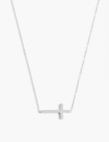 Barry Cross Necklace, Silver