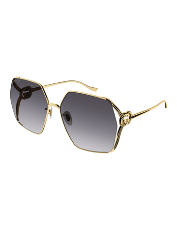 GG1322SA-001 Sunglasses, Gold/Grey