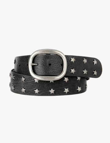 Miri Skrunchy Belt, Black/Silver