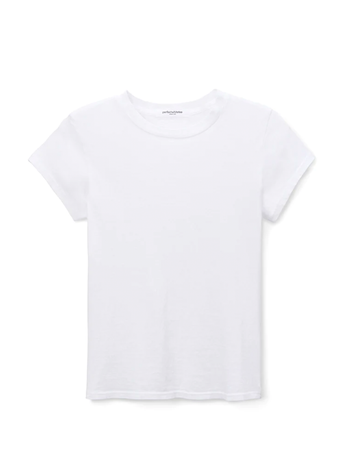 Sheryl Recycled Baby Tee, White